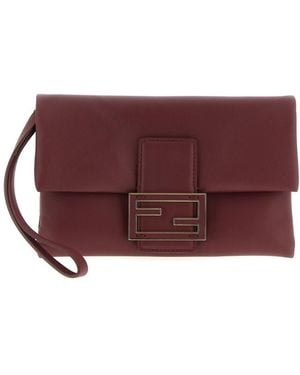 Fendi Mamma Baguette Pouch - Purple