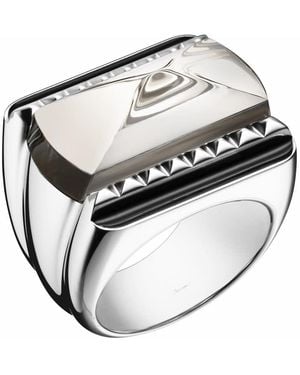 Baccarat 's Louxor Sterling Silver Grey Crystal Ring 2808038 - Metallic