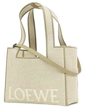 Loewe Medium Font Tote Bag - Metallic