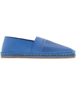 Ferragamo Seda Leather Espadrilles - Blue