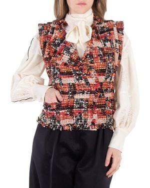 Isabel Marant Ladies Djiroy Wool Tweed Vest - Red