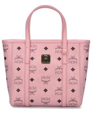 MCM Toni Shopper Small Tote Bag - Pink