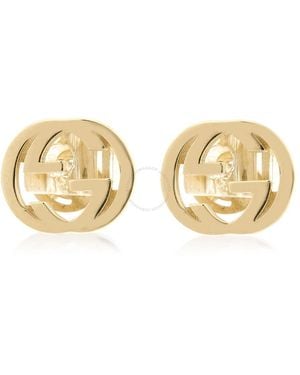 Gucci Interlocking G 18Ct Stud Earrings - Metallic
