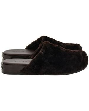 Ferragamo Dassa Pony Hair-Effect Mules - Black