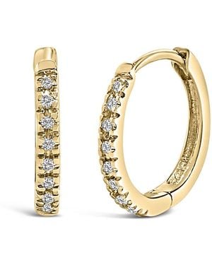 Haus of Brilliance 14K 1/5 Ctw Diamond Huggie Hoop Earrings - Brown