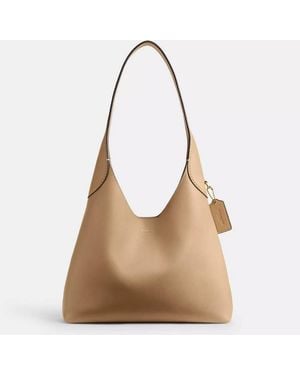 COACH Brooklyn Leather Shoulder Bag 28 - Natural