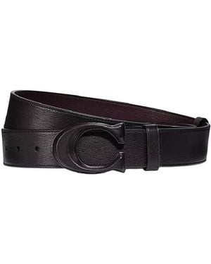 COACH Reversible Leather Belt - Black