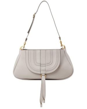 Chloé Small Marcie Leather Shoulder Bag - Grey