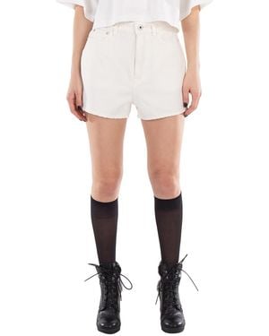 KENZO High-Waisted Logo Patch Shorts, - White