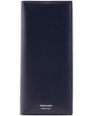 Ferragamo Long Leather Wallet - Blue