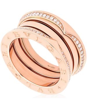 BVLGARI B.Zero1 18 Kt Rose Three-Band Ring - Pink