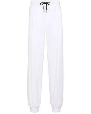 Roberto Cavalli Tiger Tooth Cotton Sweatpants - White