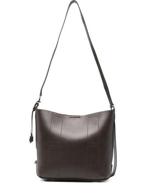 Hogan Hocket Small Leather Hobo Bag - Black