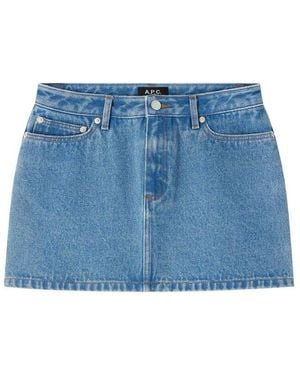 A.P.C. Mini-Jupe Demin Skirt, Brand Size 38 Us - Blue