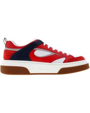 Ferragamo Cassina Low-Top Trainers - Red
