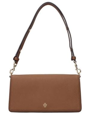 Tory Burch Leather Shoulder Bag - Brown
