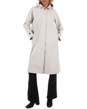 Save The Duck Adjustable Hood Long Sleeve Raincoat, Brand Size 1 - Natural