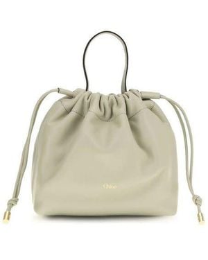 Chloé Chlo Lambskin Leather Shoulder Bag - Natural