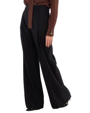 Burberry Long Wide-Leg Pants, Brand Size 4 (Us - Black