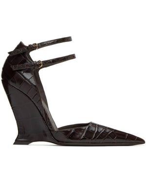 Ferragamo Vidya Contoured Heel Court Shoes - Metallic