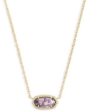 Kendra Scott Elisa Pendant Necklace For 14K-Plated - Metallic