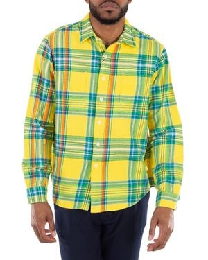 Polo Ralph Lauren Plaid-Check Flannel Shirt - Yellow