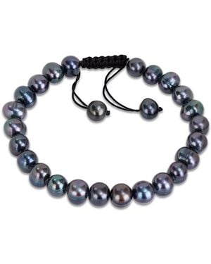 Amour 8-9Mm Cultured Freshwater Pearl Adjustable Bracelet - Blue