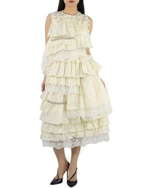 Moncler Simone Rocha Ruffled Shell Dress - Metallic