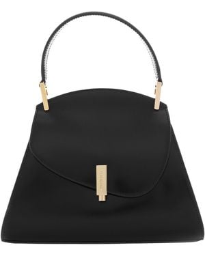 Ferragamo Prisma Asymmetrical Geometric Flap Small Handbag - Black