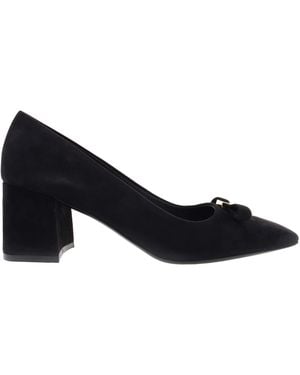 Ferragamo Ferragamo Myra Bow Block Heel Court Shoes, Size 7 C - Blue