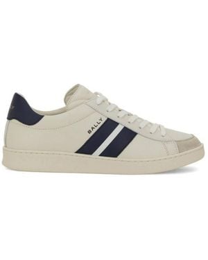 Bally Thiago Low-Top Leather Trainers - Blue