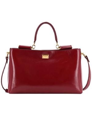Dolce & Gabbana Vittoria Leather Handbag - Red