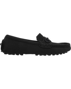 Ferragamo Dione Mesh Driver Loafers - Black