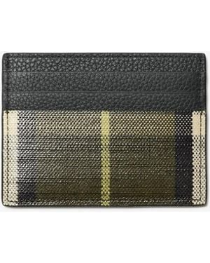 Burberry Tall Check Card Case - Green