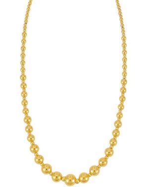Tresorra 14K Graduated Statement Pallina Necklace - Metallic