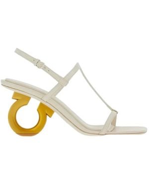 Ferragamo Ferragamo Ladies Gancini Ankle Strap Sandal - Metallic