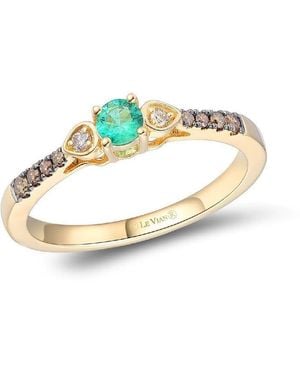 Le Vian Ladies Emeralds Rings Set - Metallic