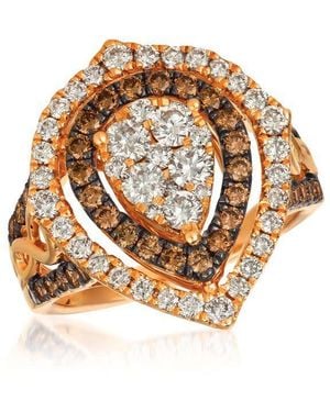 Le Vian Ladies Chocolate Pear Clusters Rings Set - Metallic