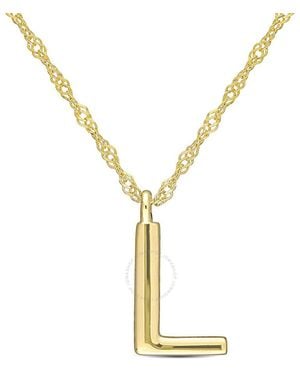 Amour Intial "l" Pendant With Chain - Metallic