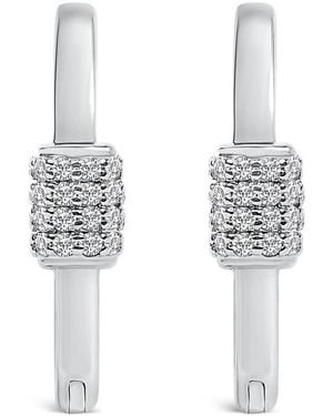 Haus of Brilliance 10K 3/8 Cttw Lab Grown Diamond Heart Shaped Huggie Hoop Earrings - White