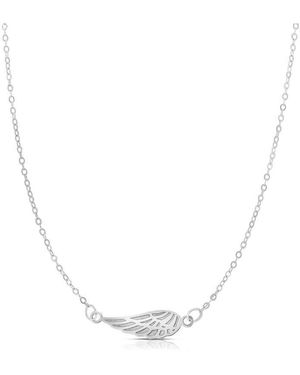 Tresorra 14K Angel Wing Necklace - Metallic