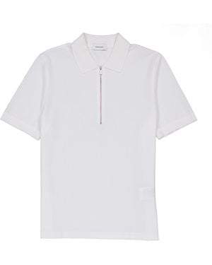 Ferragamo Ferragamo Logo-Detail Cotton Polo Shirt - White