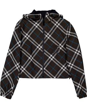 Burberry Check Reversible Cropped Jacket - Black