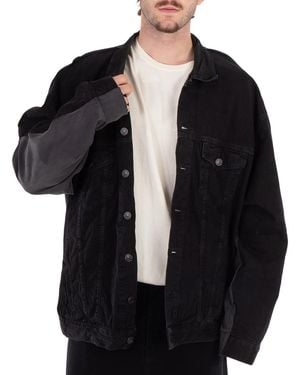 Balenciaga Lightweight Hybrid Japanese Denim Jacket, Brand Size 1 - Black