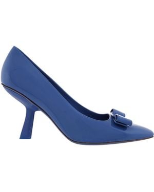 Ferragamo Ferragamo Vara Bow Slip-On Court Shoes - Blue