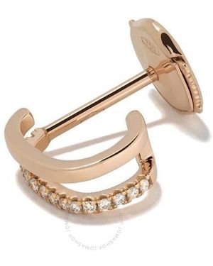 Vanrycke Ladies Charlie Double Single Rose Earring With Diamonds - Metallic