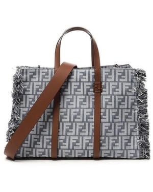 Fendi Ff Summer Tote Bag - Grey