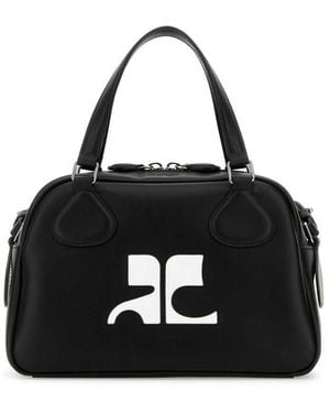 Courreges Courrges Leather Reedition Handbag - Black