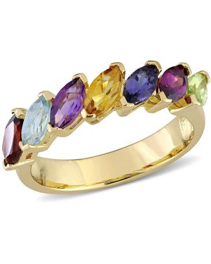 Amour 1 4/5 Ct Tgw Multi-Gemstone Marquise Ring - Blue