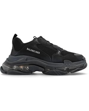 Balenciaga Triple S Lace-Up Trainers, Brand Size 41 Us - Black
